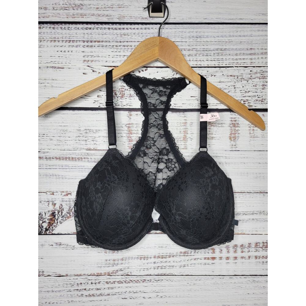 Victoria's Secret Sexy Tee Posey Lace Lightly Lined Bra Black  | 36D